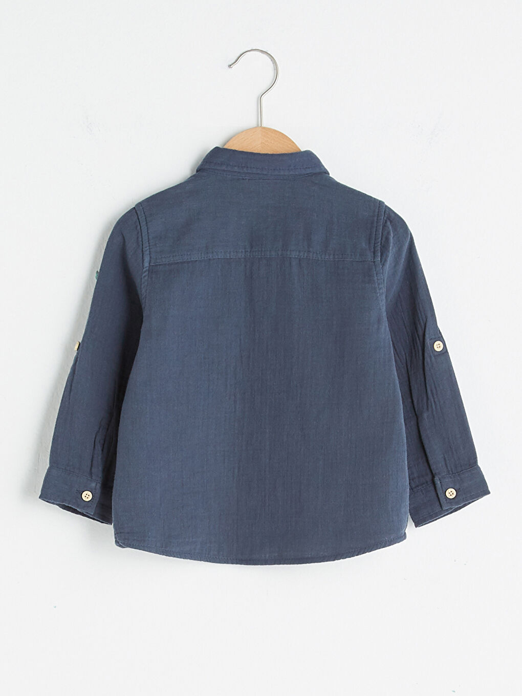 Chemise Basique en Coton à Manches Longues Pour Bébé Garçon.-1