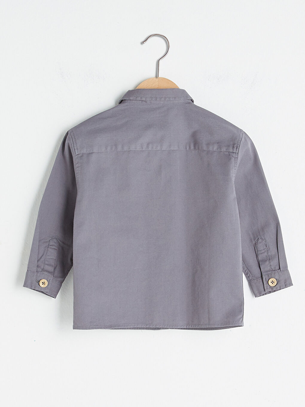 Chemise Basique Gabardine à Manches Longues pour Garçon Bébé-1