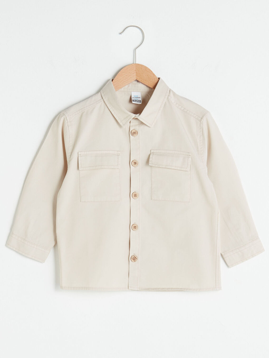 Chemise Basique Gabardine à Manches Longues pour Garçon Bébé