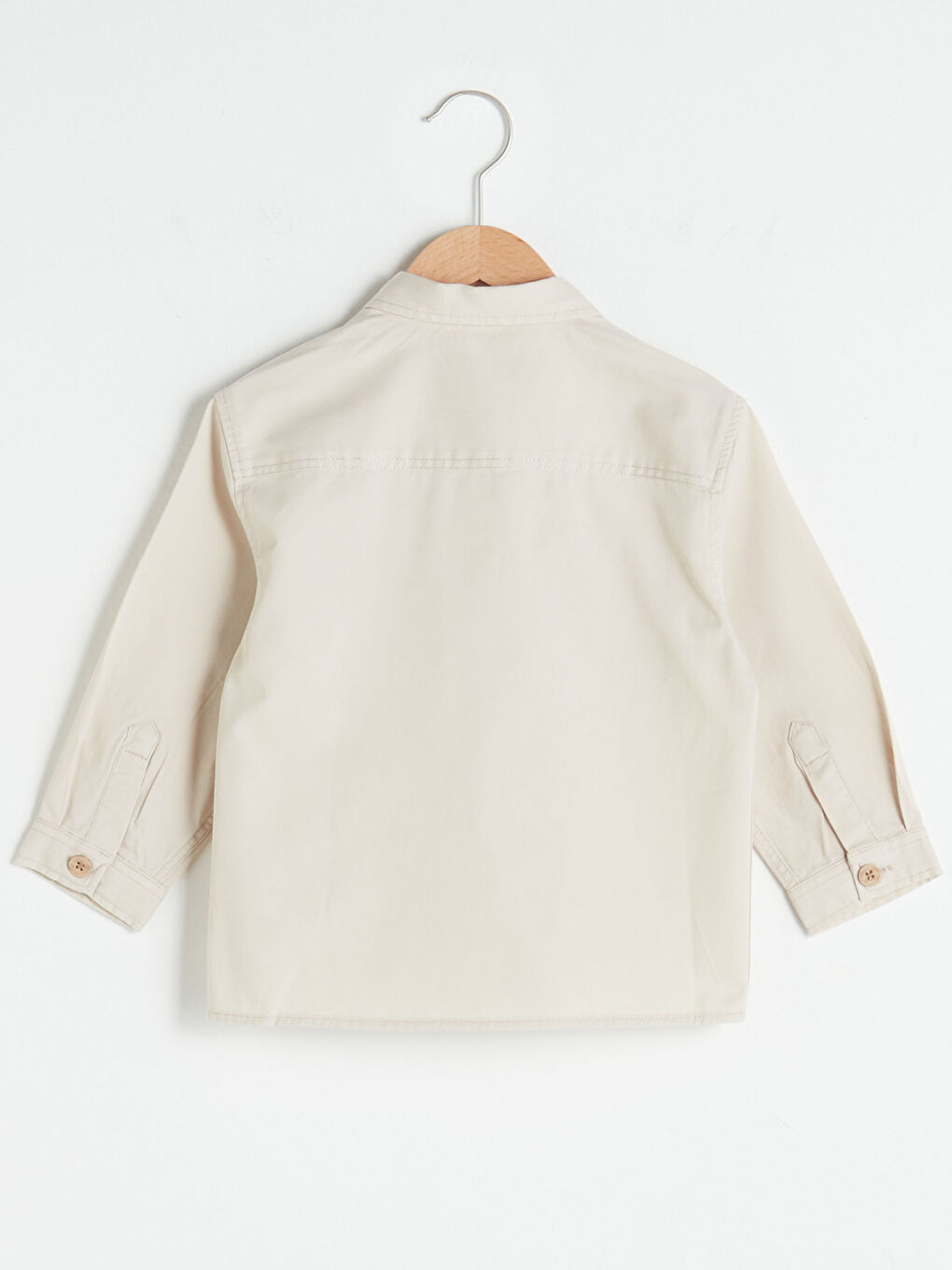 Chemise Basique Gabardine à Manches Longues pour Garçon Bébé-1