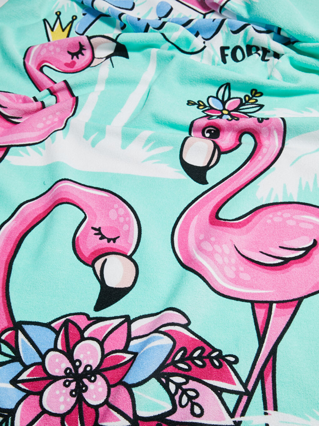 منشفة شاطئ للبنات بطبعة فلامنغو-2