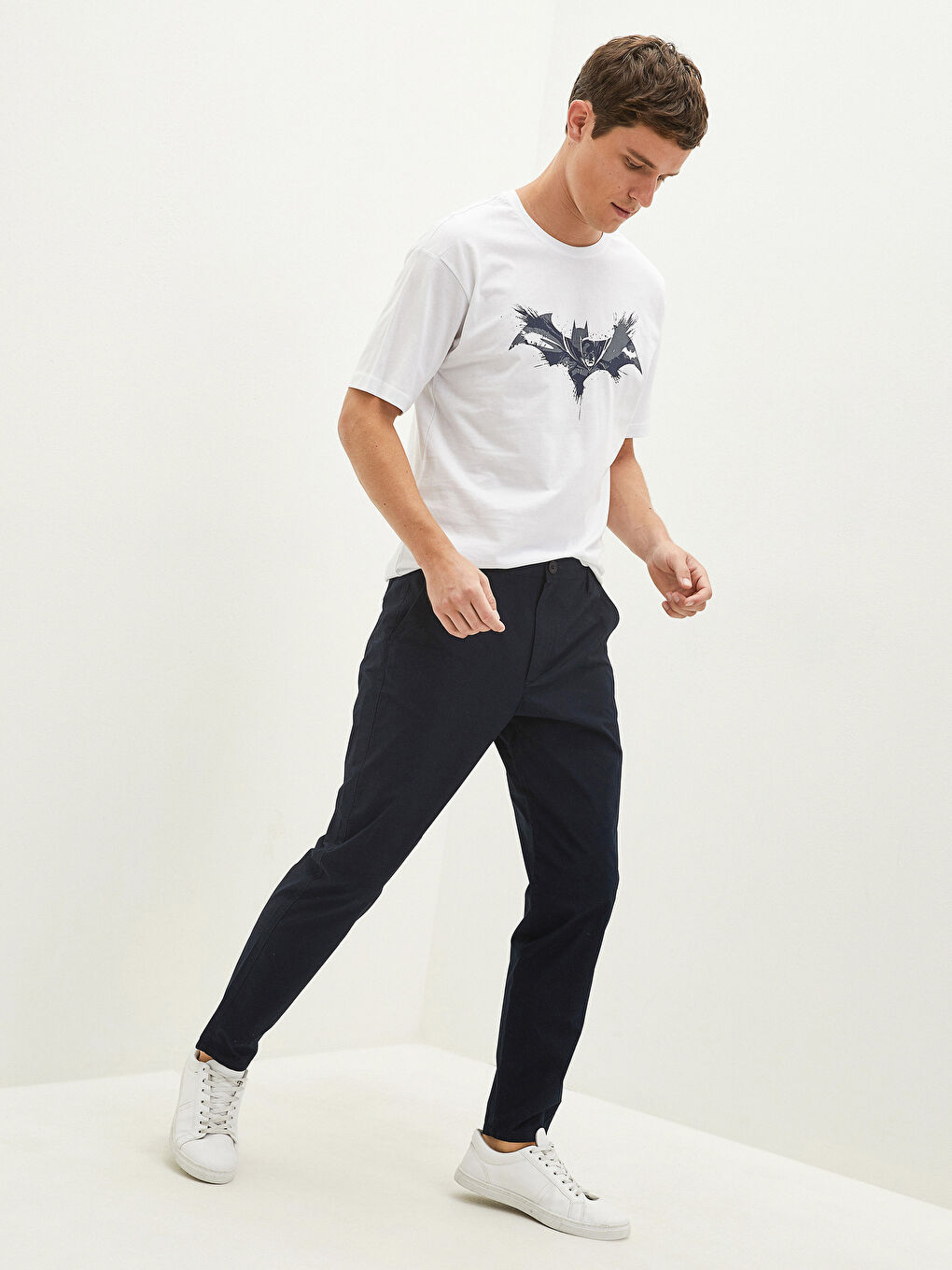 Брюки Мужские Slim Fit Из Твила-3