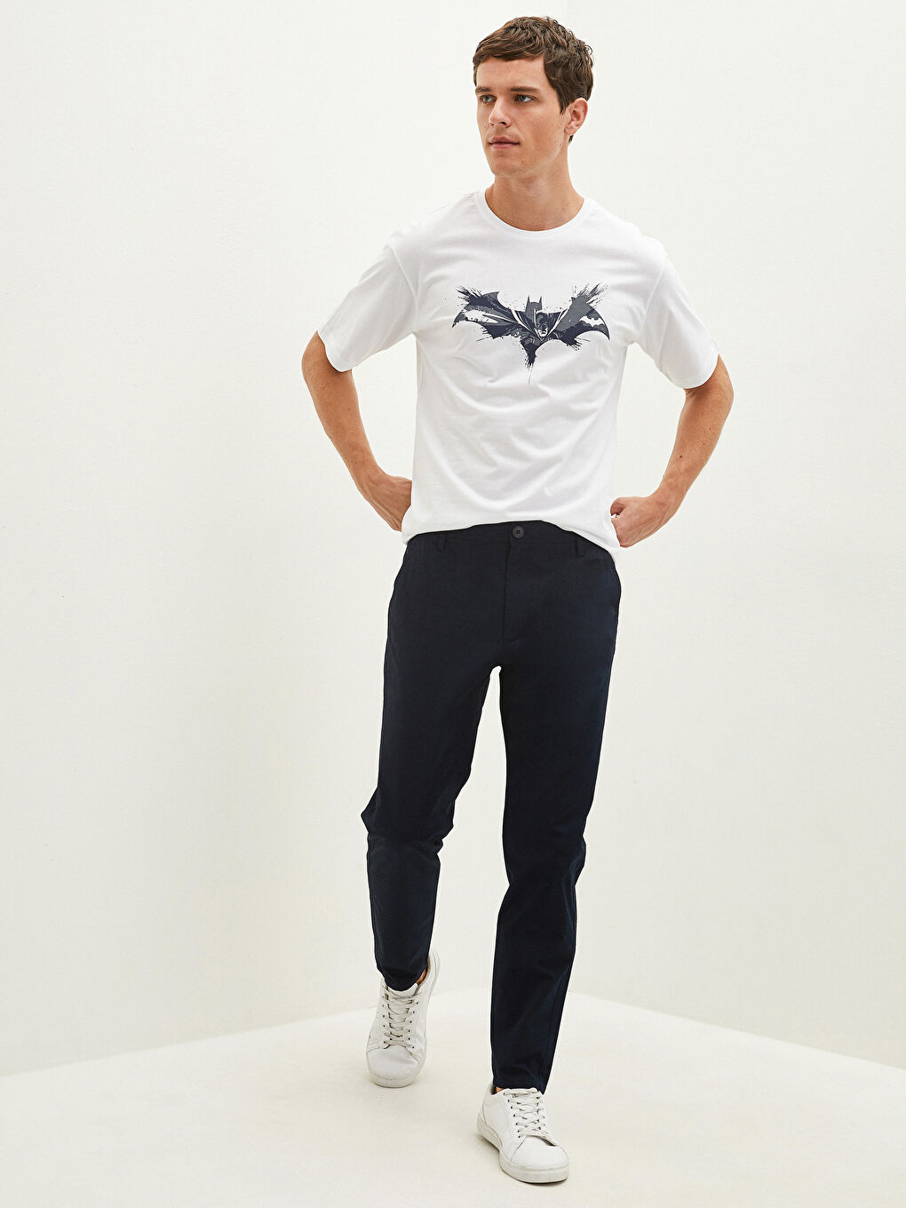 Брюки Мужские Slim Fit Из Твила