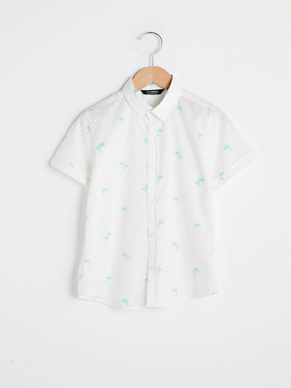 Chemise en Popeline à Manches Courtes pour Garçons à Motifs