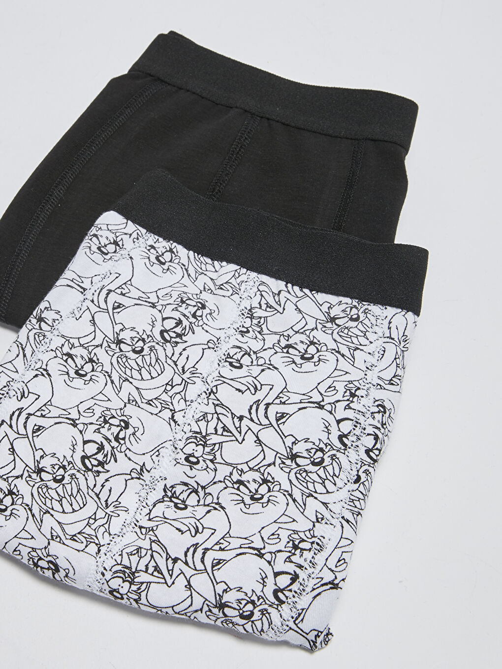 Beyaz Standart Kalıp Tazmanya Baskılı Erkek Boxer 2'li-1