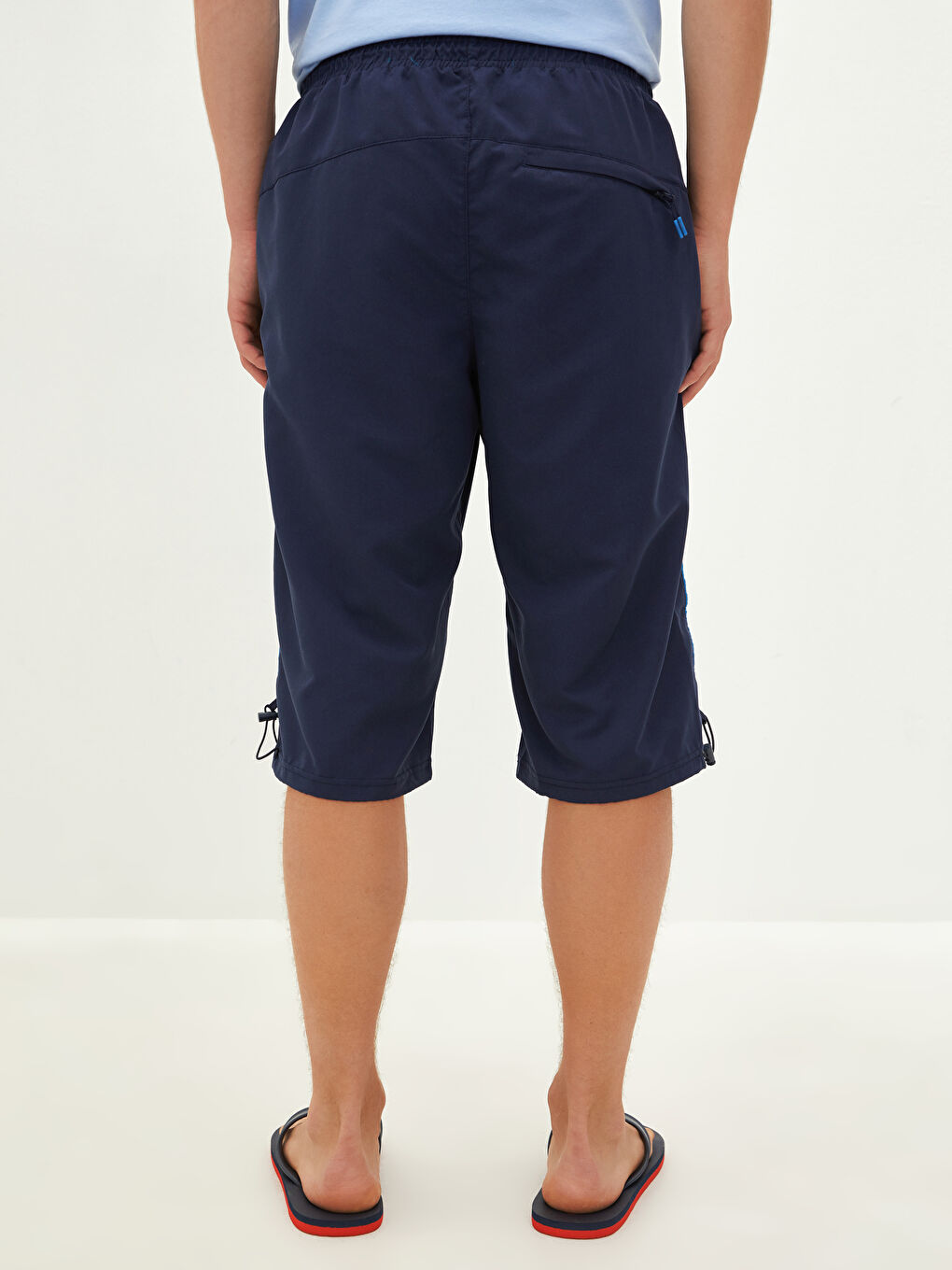 Below Knee Printed Men's Swim Shorts-3