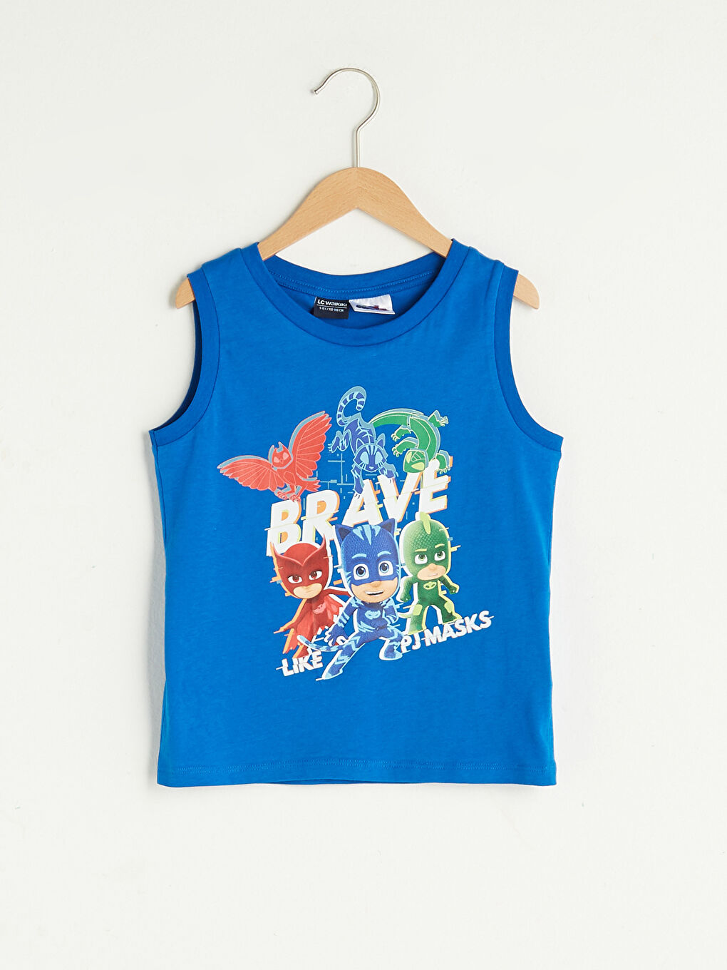 Débardeur Garçon Imprimé Pyjamasques Col Rond Coton