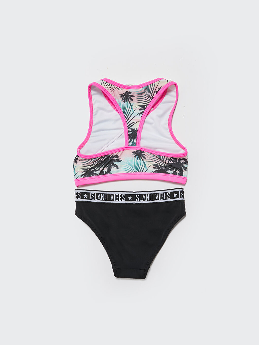 LCW Kids Siyah Esnek Kumaş Desenli Kız Çocuk Bikini - 2