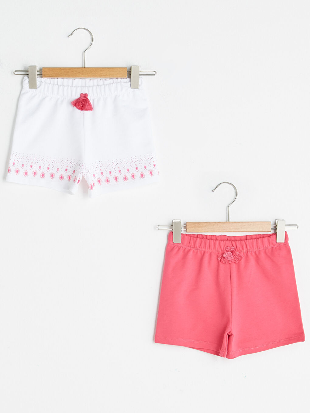 شورت بناتي بيبي قطن بخصر مطاطي قطعتين