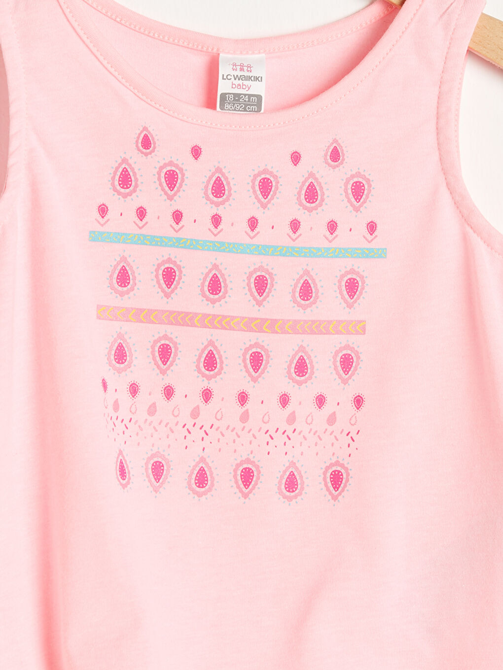 Crew Neck Printed Baby Girl Singlet 2-Pack-3