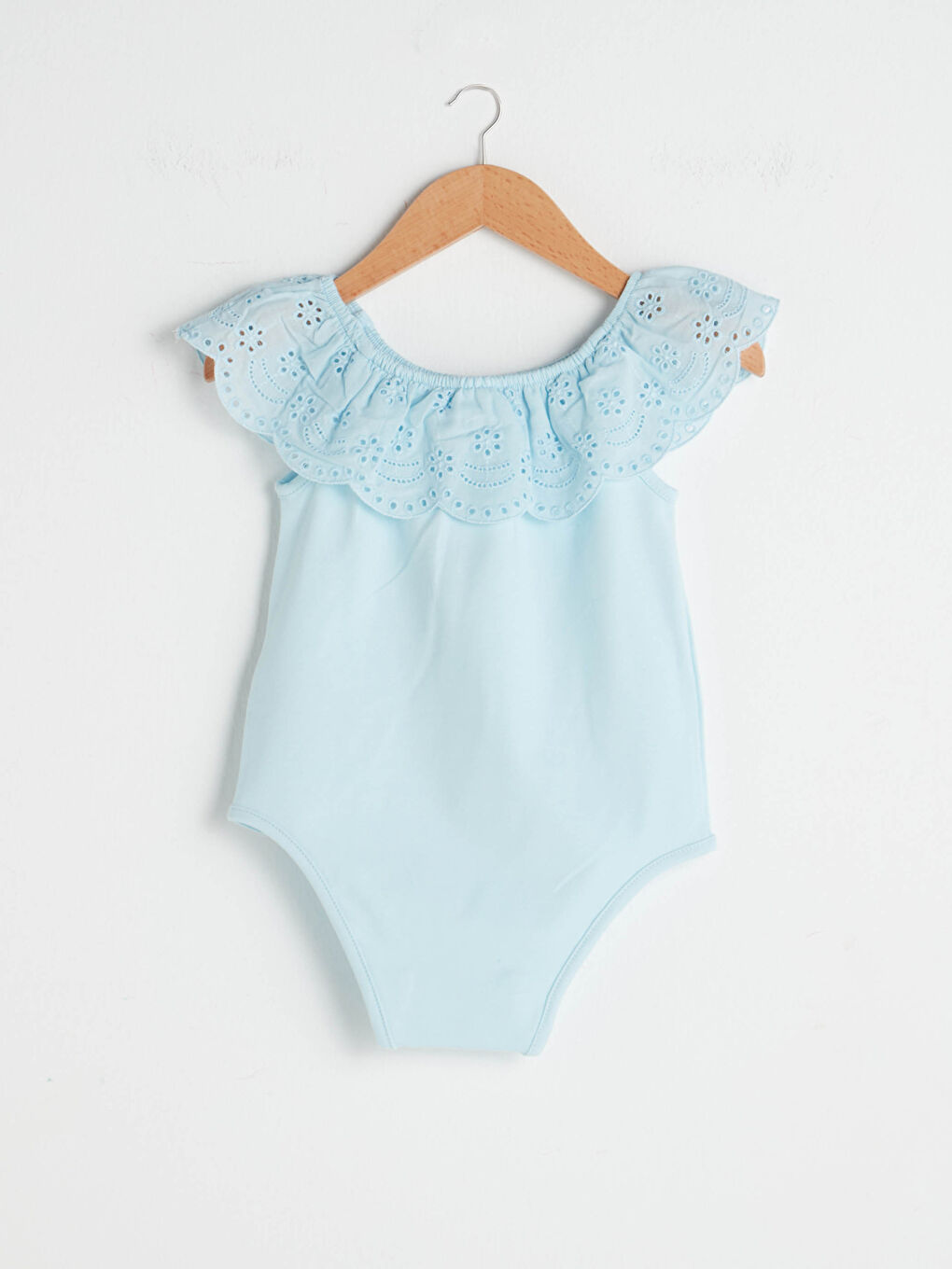 Frilly Boat Neck Basic Baby Girl Snap Body-2