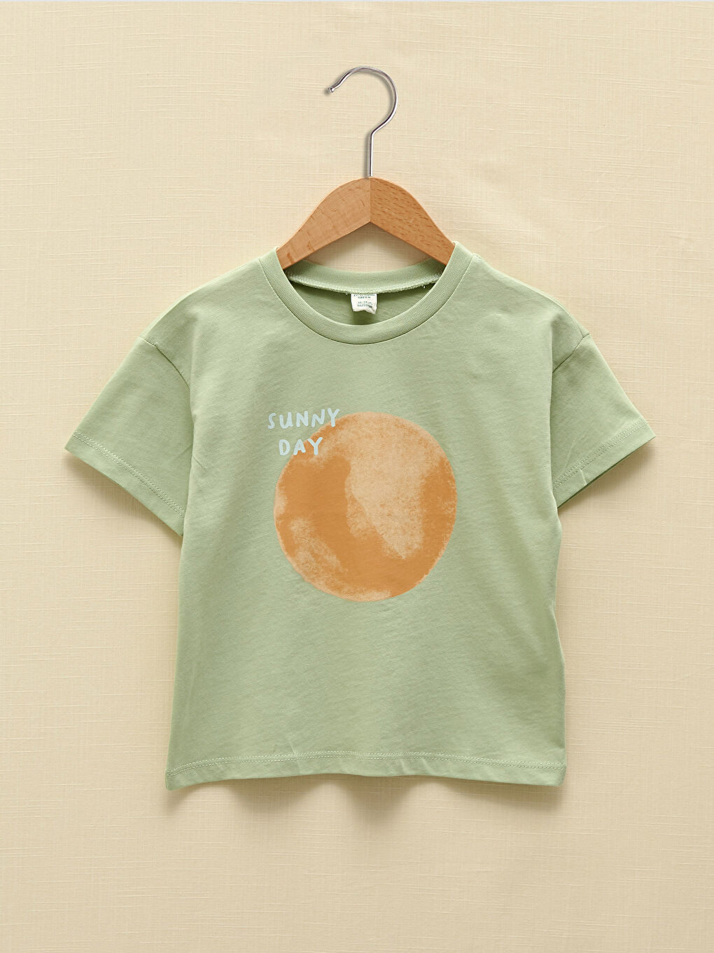 Crew Neck Short Sleeve Printed Baby Boys' T-Shirt