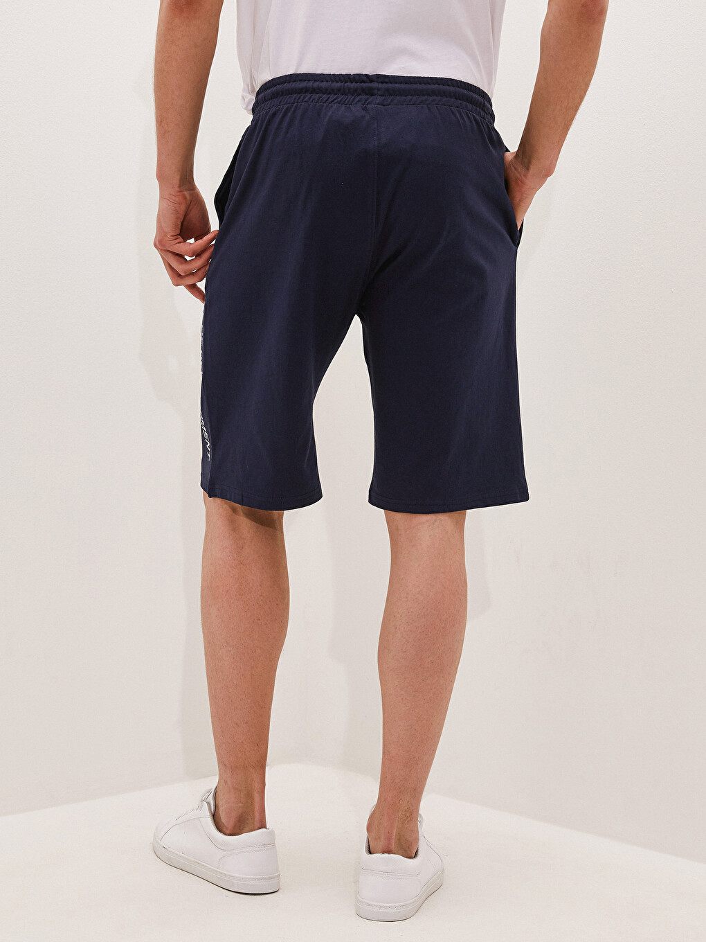 Pantaloni Scurți Sport Din Bumbac Pieptănat Pentru Bărbați, Croială Îngustă-3