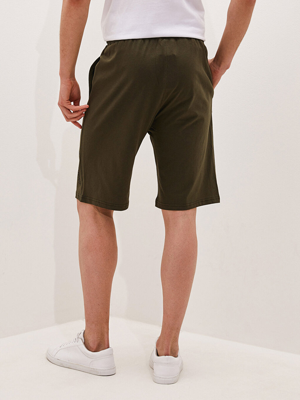 Узкие Спортивные Шорты из Чесаного Хлопка для Мужчин-3