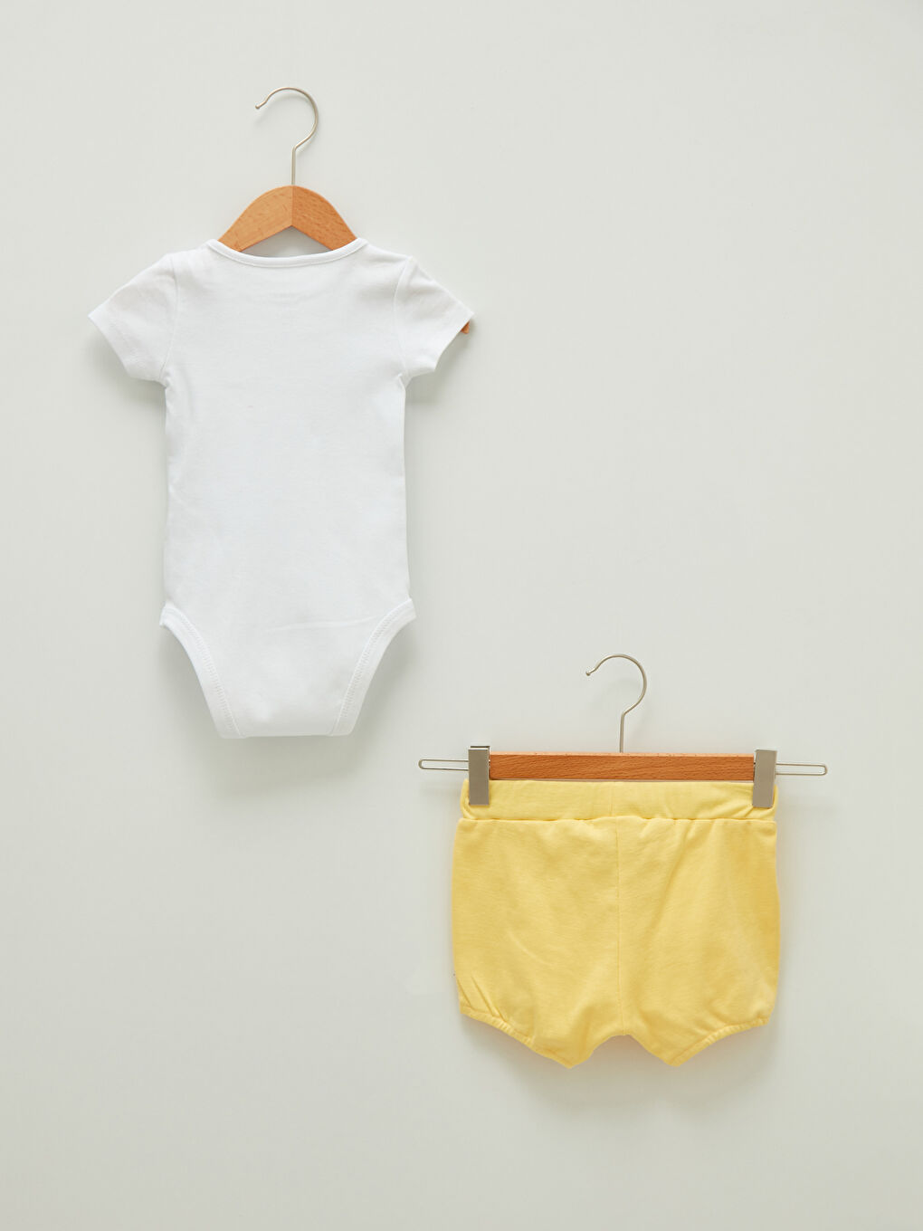 Ensemble 2 Pièces Bébé Garçon Imprimé Coton Body à Boutons-Pression et Short Manches Courtes Col Rond-1