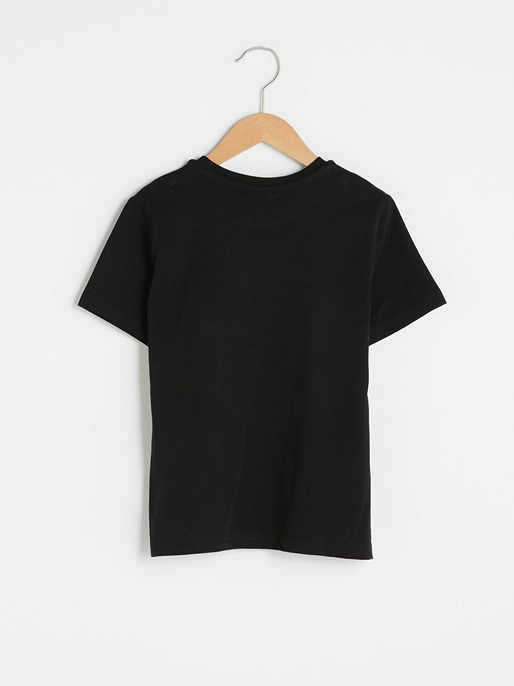 Siyah Bisiklet Yaka Atatürk Baskılı Kısa Kollu Erkek Çocuk Tişört-1