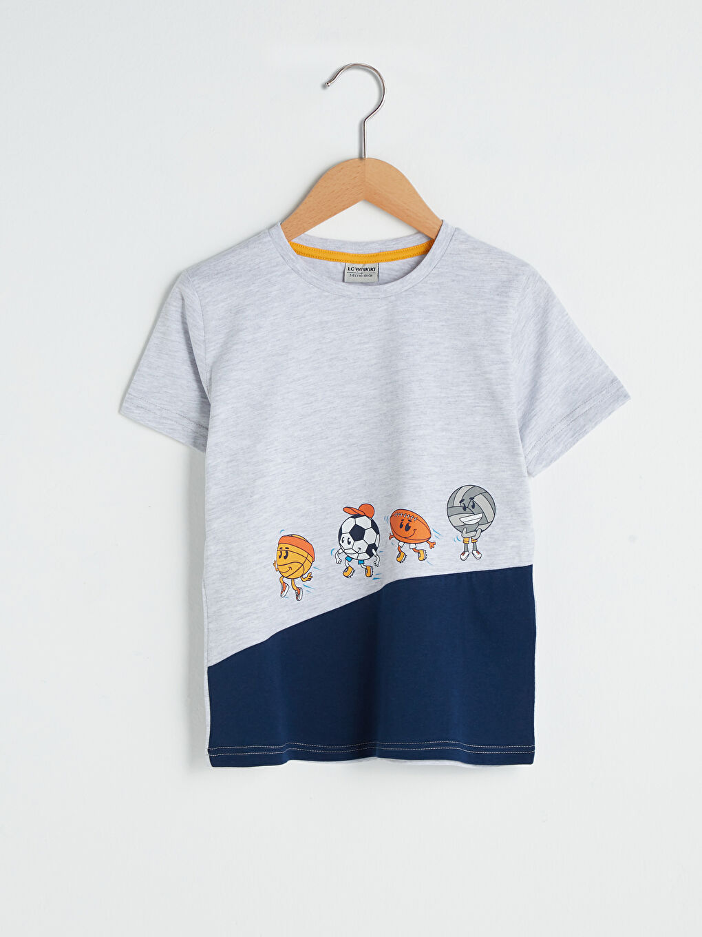 Crew Neck Printed Short Sleeve Boys' T-Shirt