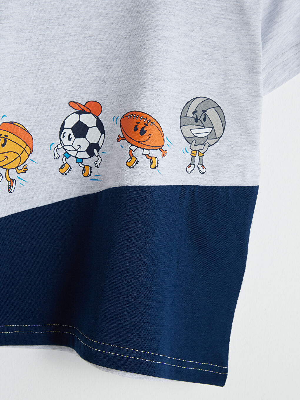 Crew Neck Printed Short Sleeve Boys' T-Shirt-3