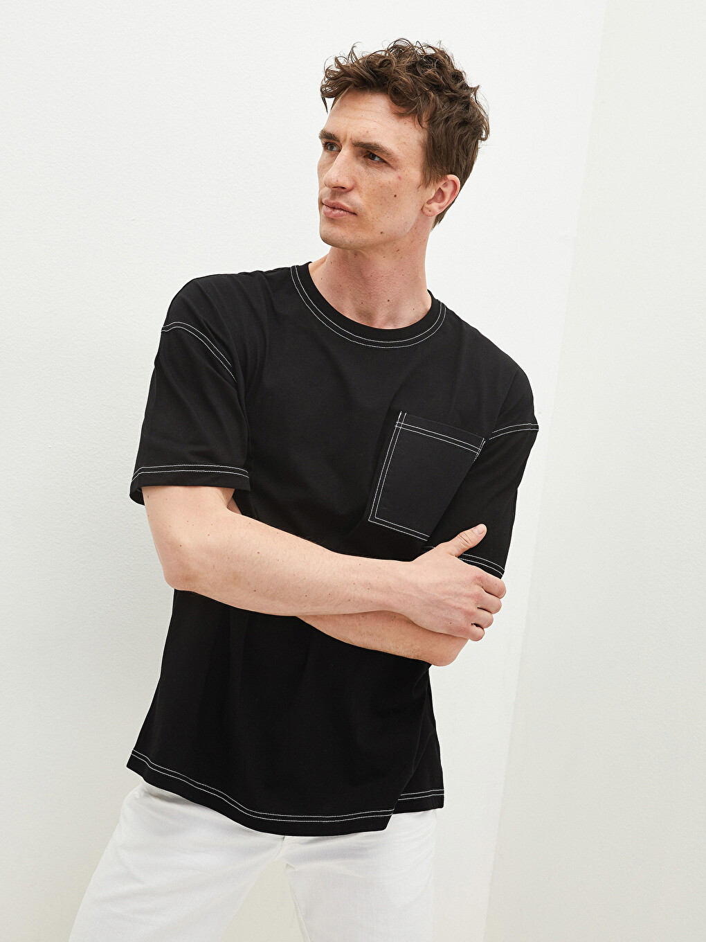 Crew Neck Jersey Men's T-Shirt-1