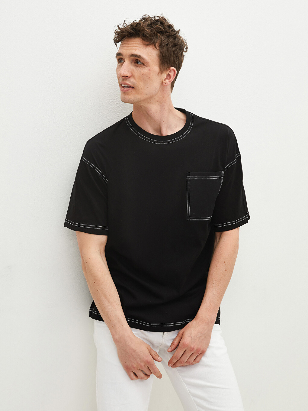 Crew Neck Jersey Men's T-Shirt-2