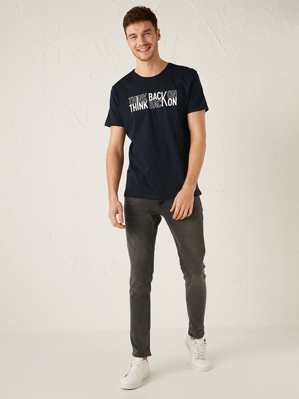 Crew Neck Short Sleeve Printed Combed Cotton Men's T-shirt-1