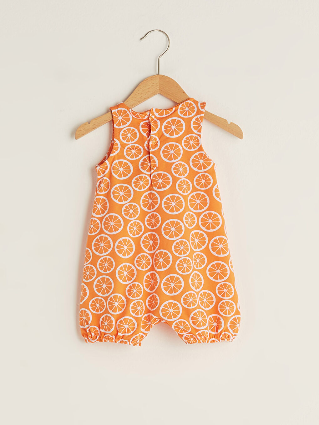 Combinaison Bébé Fille en Coton Imprimé à Col Rond-1