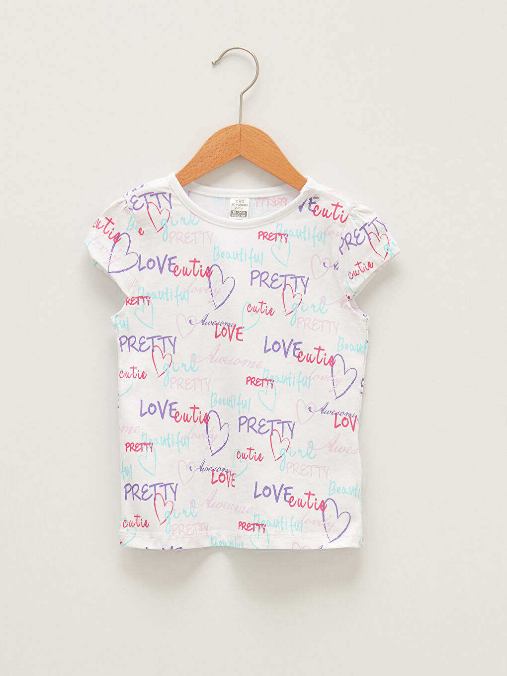 Crew Neck Printed Cotton Baby Girl Pajama Set 3 Pieces-1