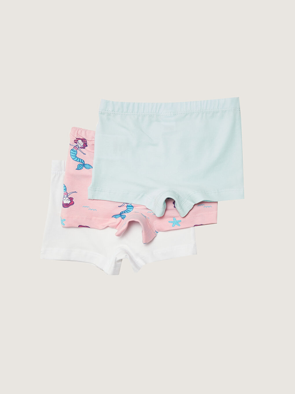 Elastic Waist Printed Cotton Baby Girl Boxer 3 Pieces-1
