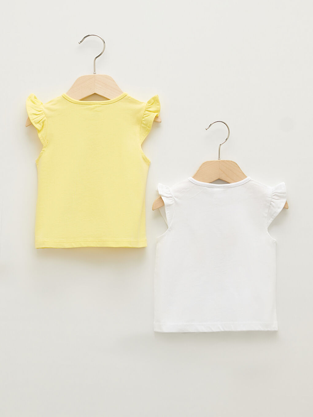 Lot de 2 T-shirts Imprimés à Col Rond pour Filles Bébé-1