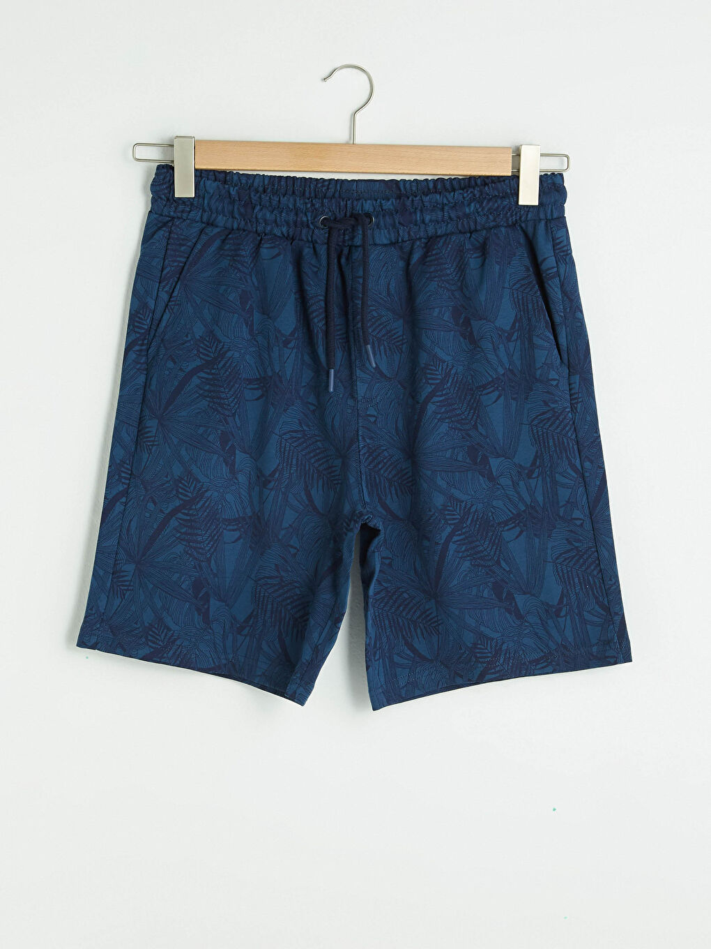 İndigo Standart Kalıp Desenli Erkek Şort-3