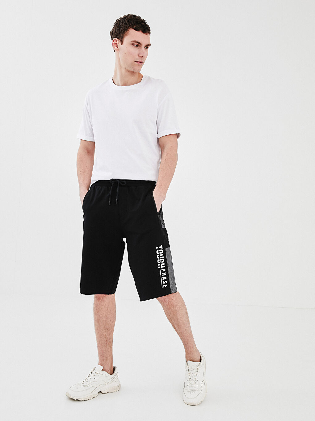 Siyah Standart Kalıp Roller Erkek Şort