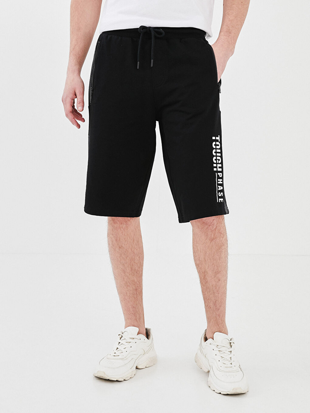 Siyah Standart Kalıp Roller Erkek Şort-3