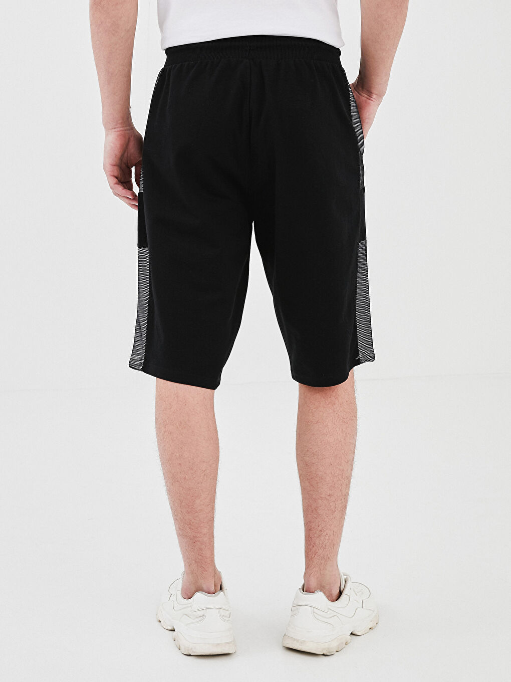 Siyah Standart Kalıp Roller Erkek Şort-4