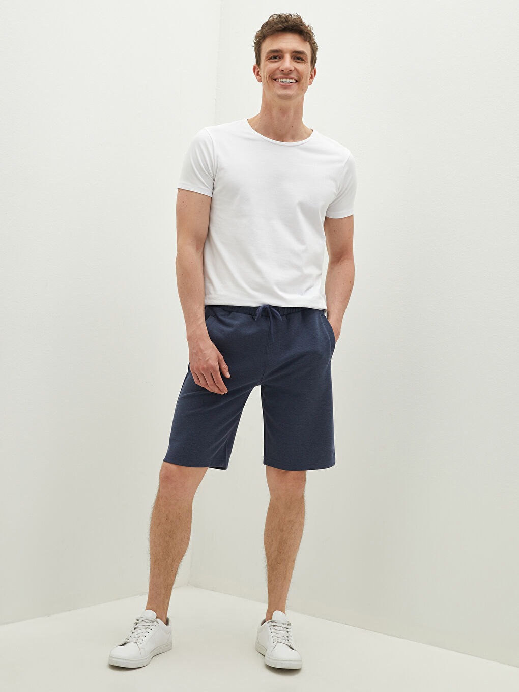 İndigo Standart Kalıp Erkek Spor Şort-1