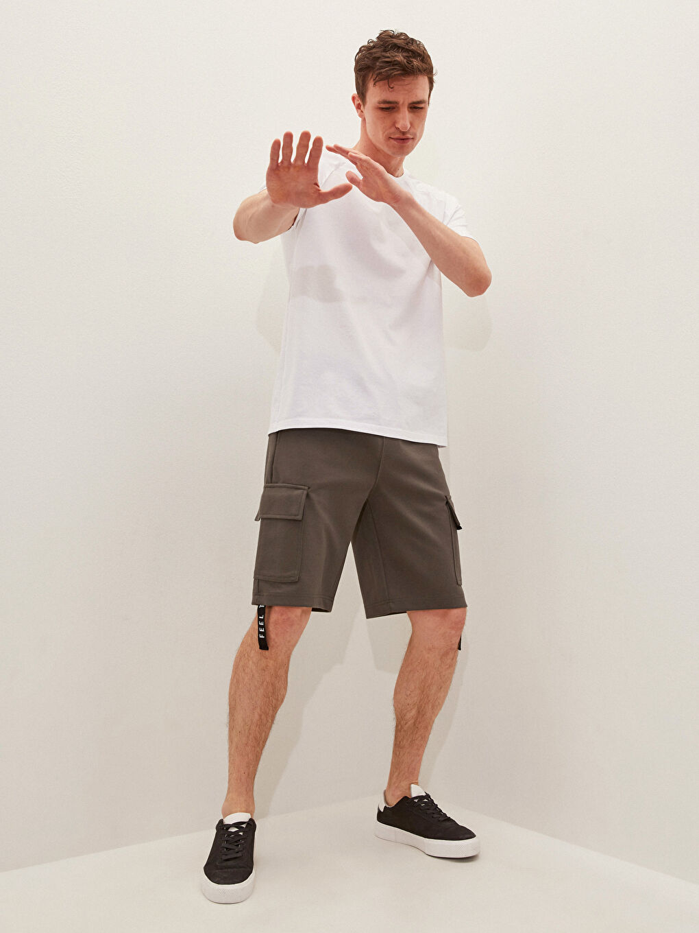 Шорты Мужские Вязаные Слим Фит-1