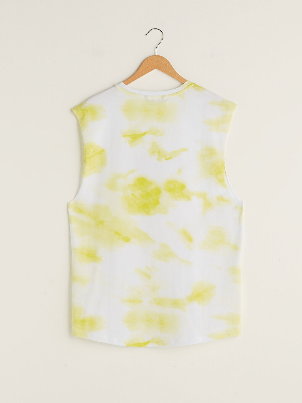 تيشيرت بدون أكمام مطبوع قطن ياقة دائرية للرجال-6