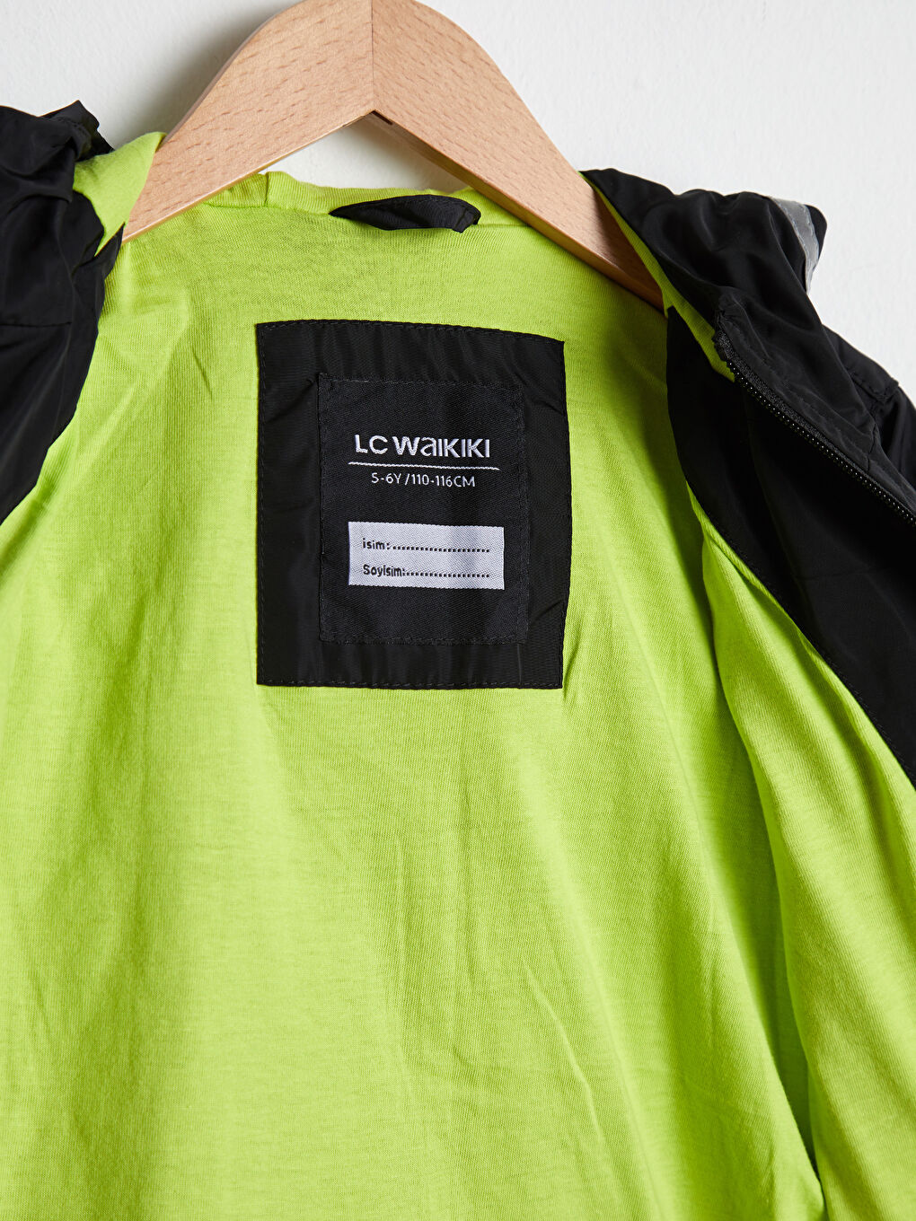 Siyah Erkek Çocuk Kapüşonlu İnce Mont-3