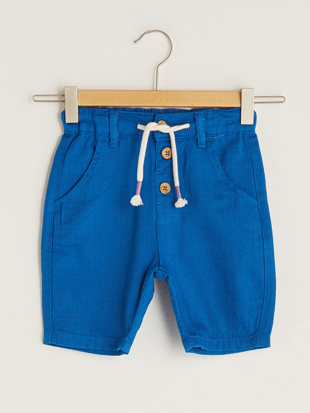 Mavi Beli Lastikli Basic Erkek Bebek Şort