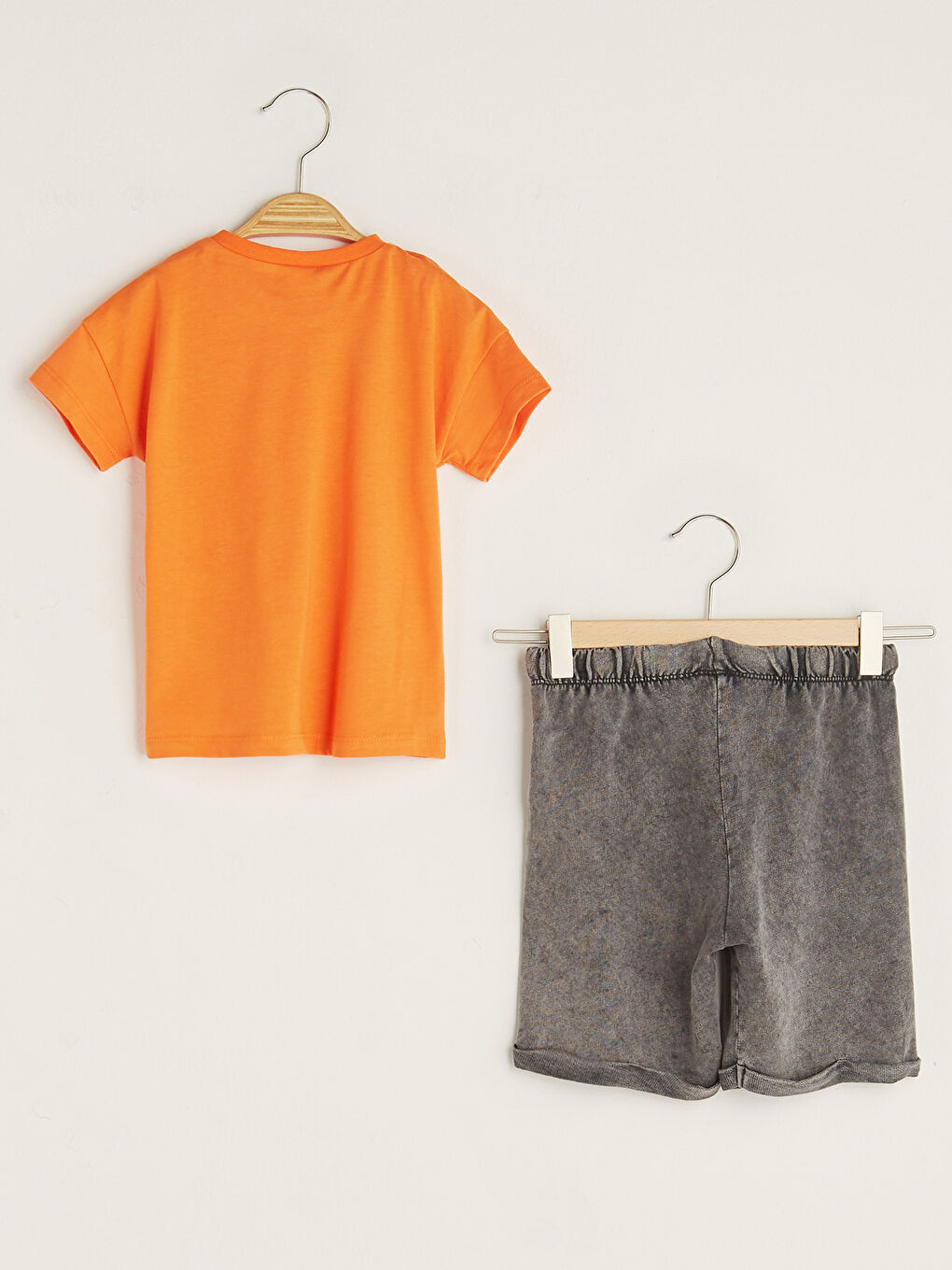 Ensemble T-Shirt et Short Bébé Garçon en Coton Imprimé à Manches Courtes et Col Rond Lot de 2-1