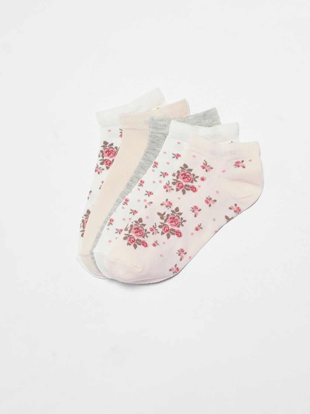 Patterned Women's Trainer Socks 5 Pack