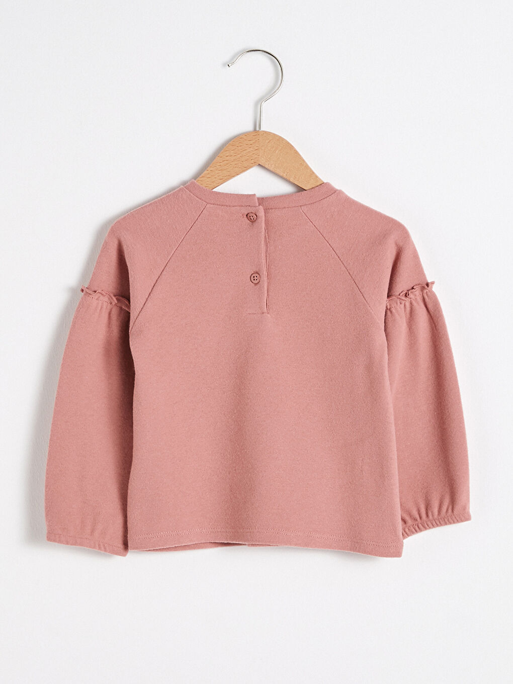 Pembe Kız Bebek Baskılı Sweatshirt-1