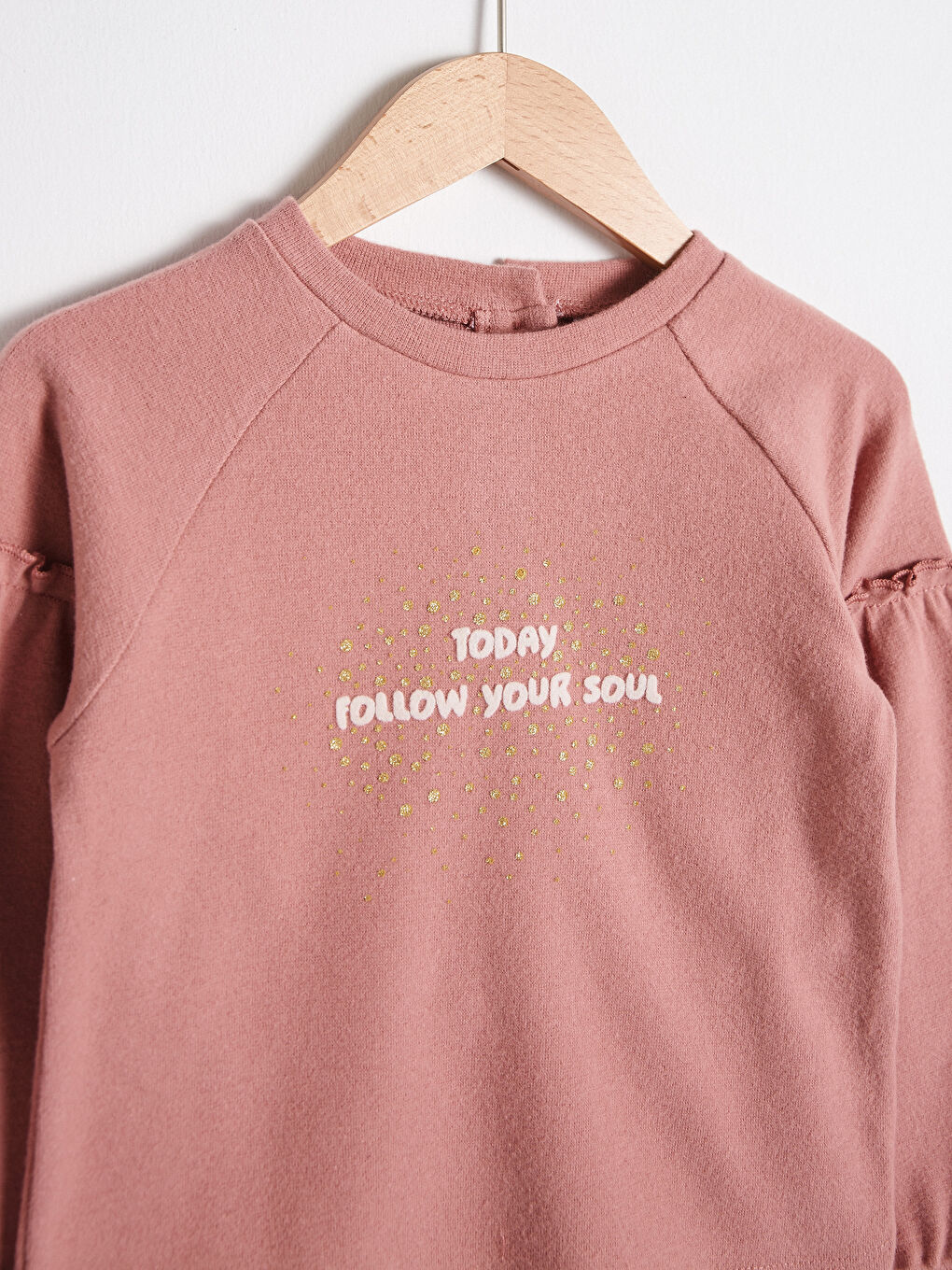Pembe Kız Bebek Baskılı Sweatshirt-2