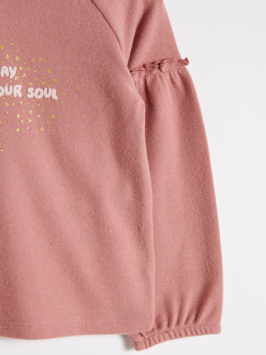 Pembe Kız Bebek Baskılı Sweatshirt-3