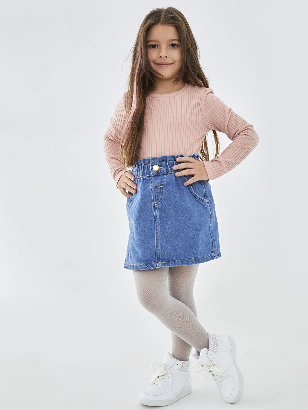 Pembe İnce Kız Çocuk Külotlu Çorap 2 'li