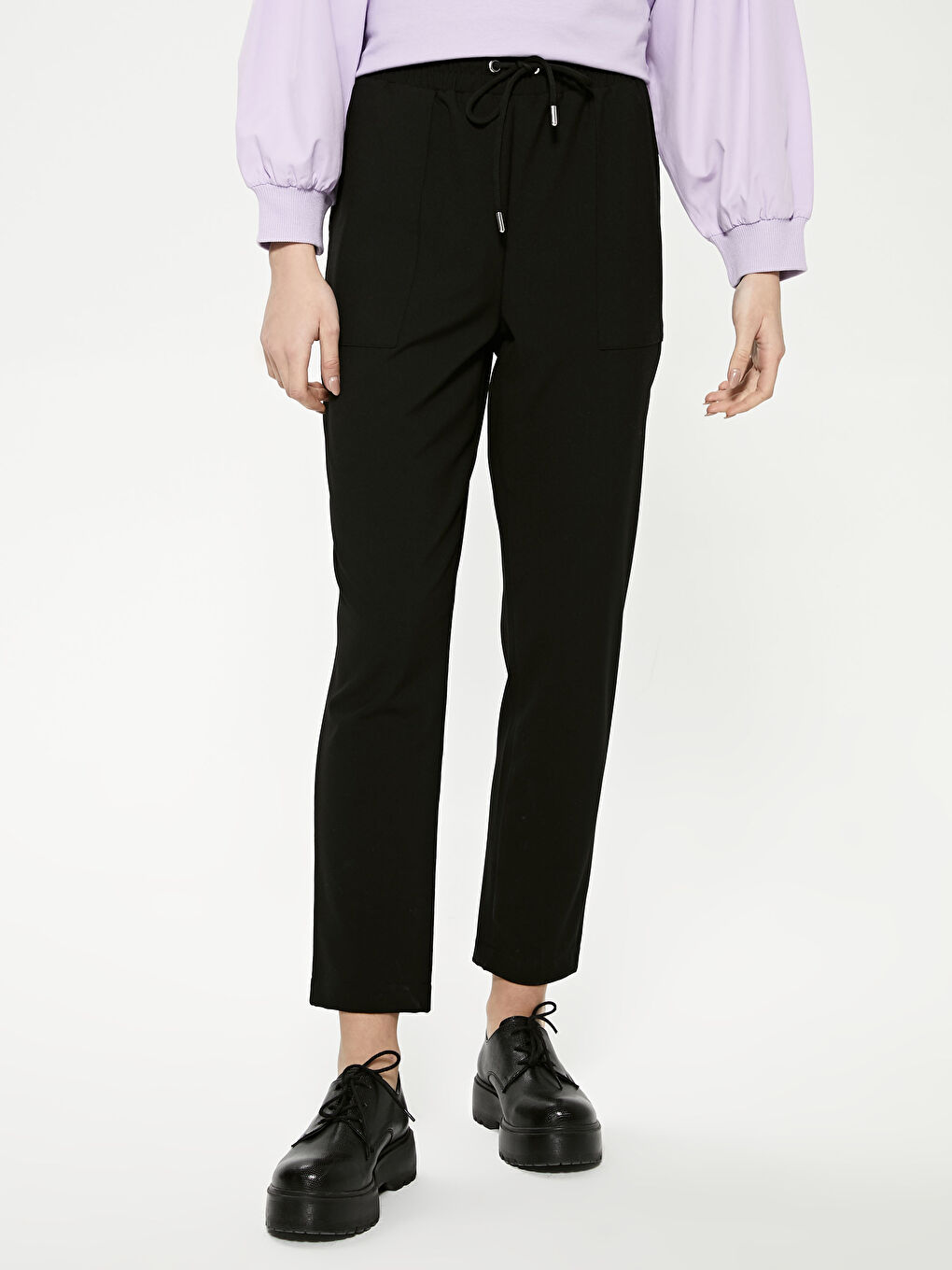 LCW Modest Elastic Waist Harem Trousers -S1AH13Z8-CVL