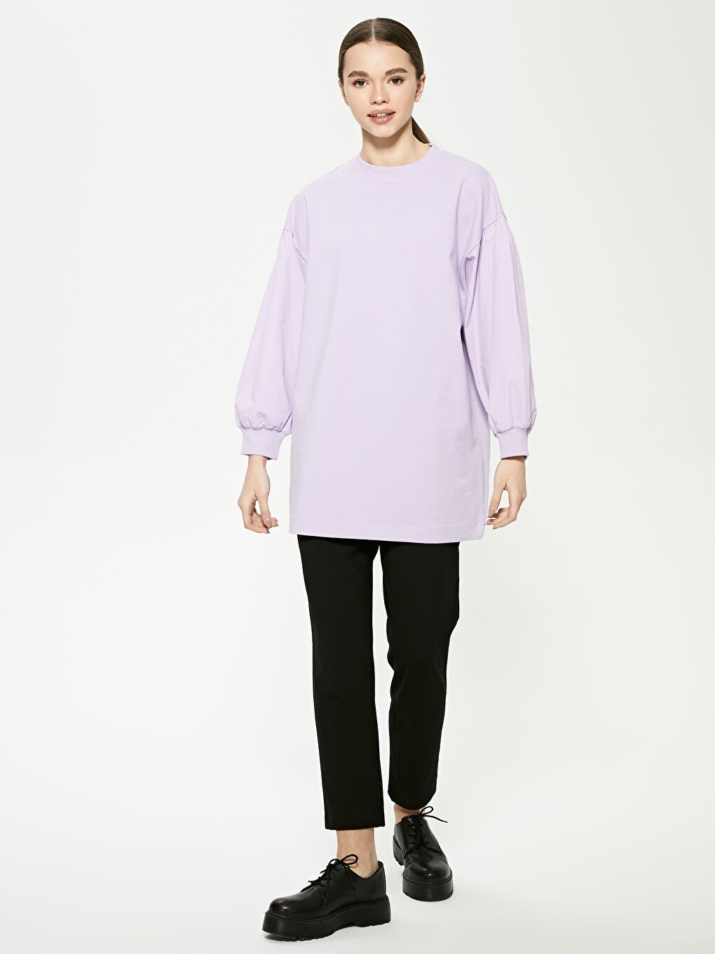 LCW Modest Elastic Waist Harem Trousers -S1AH13Z8-CVL