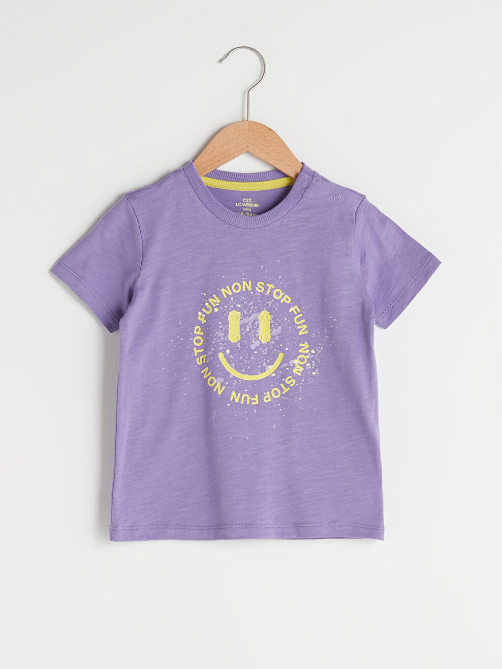 Crew Neck Short Sleeve Printed Cotton Baby Boy T-Shirt