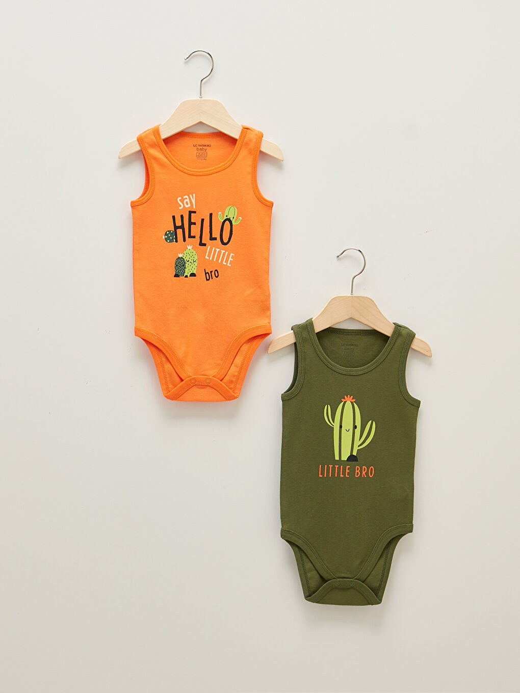 Crew Neck Printed Unisex Baby Snapback Bodysuit 2 Pieces