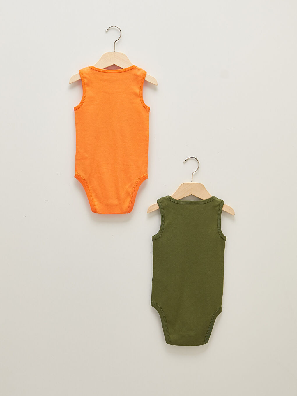 Crew Neck Printed Unisex Baby Snapback Bodysuit 2 Pieces-1