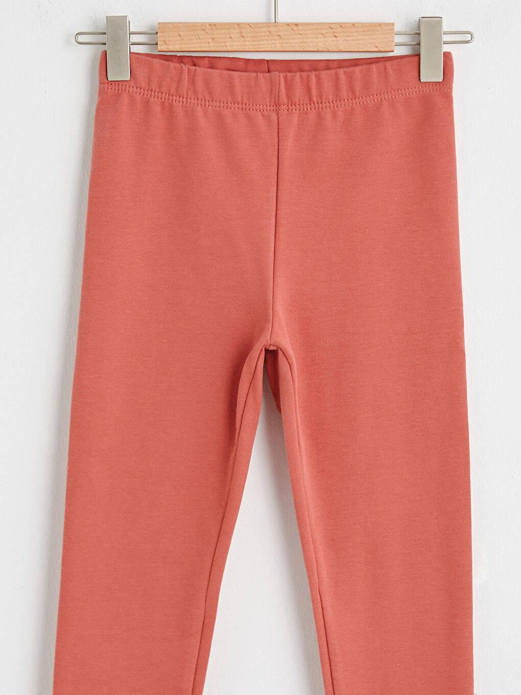 Leggings longs en coton basique à taille élastique pour fille-2